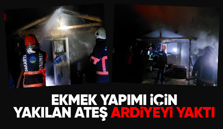 Ekmek yapılan ardiye yandı