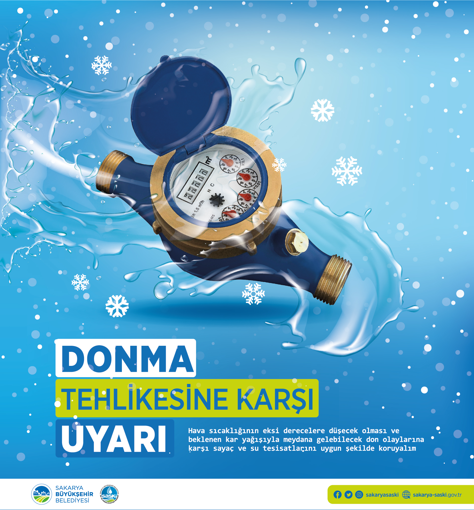 Eksi 9 dereyeci göreceğiz, sayaç ve su tesisatlarını koruyun