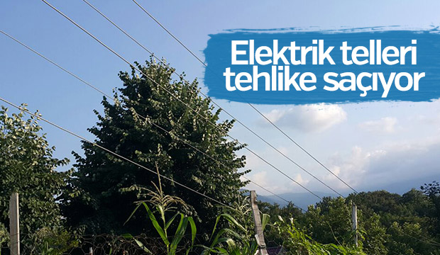 ELEKTRİK TELLERİ TEHLİKE SAÇIYOR