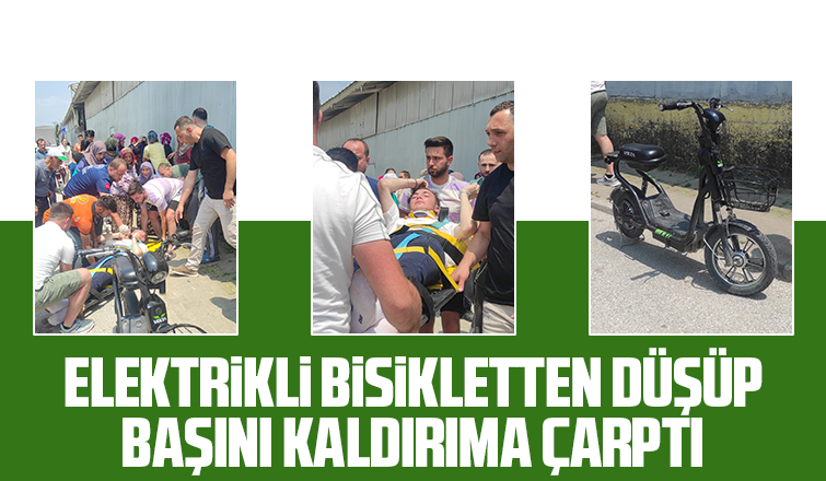 Elektrikletli bisikletten düşen genç ölümden döndü
