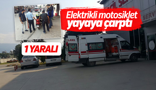 Elektrikli Bisiklet Yayaya Çarptı