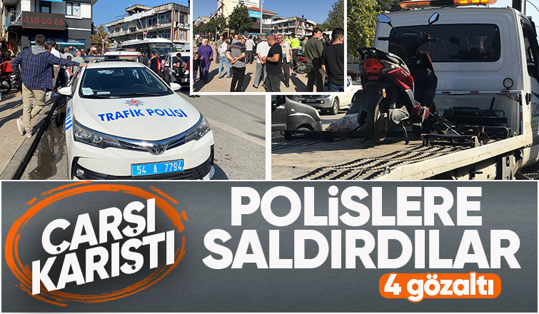 Elektrikli bisikleti çektirmemek için polise saldırdılar