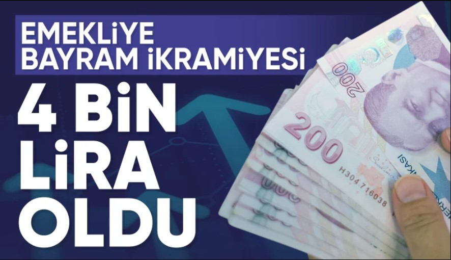 Emekli bayram ikramiyesi 4 bin TL'ye yükseltildi