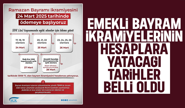 Emeklilerin bayram ikramiyesi için önemli gelişme