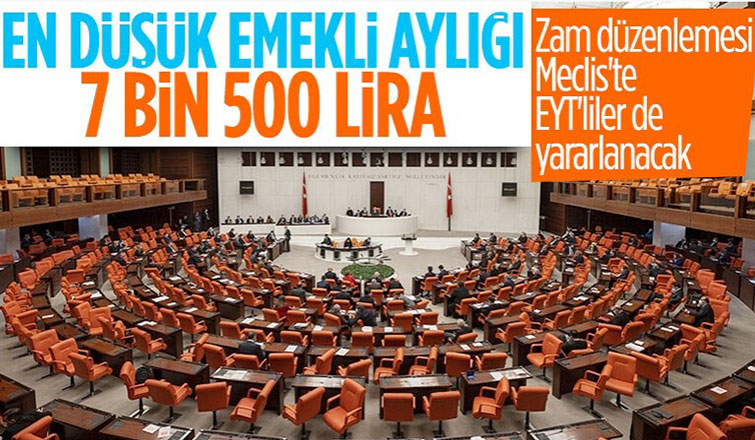 Emekliye zam düzenlemesi Meclis'te