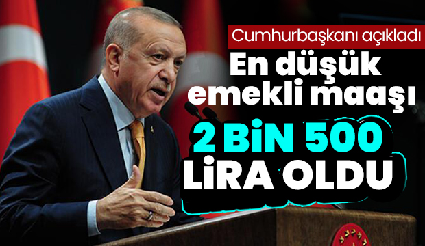 En düşük emekli maaşı 2 bin 500 lira oldu
