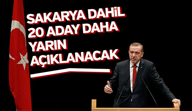 Erdoğan 20 ilin adayını yarın açıklayacak