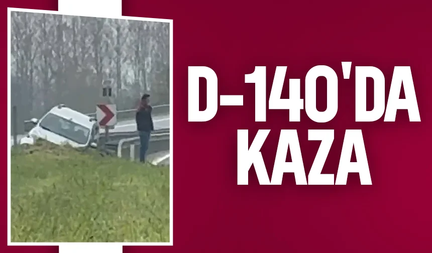 Erdoğdu'da kaza; Araç bariyerlere girdi