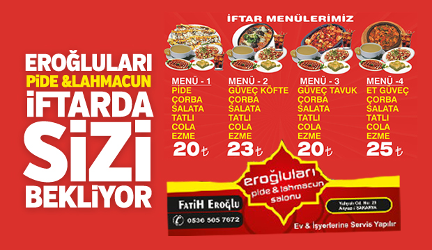 Eroğluları Pide Lahmacun İftarda Sizleri Bekliyor