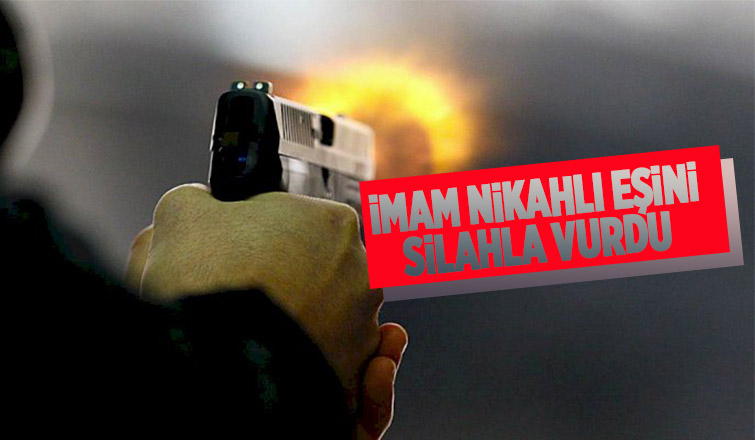 Eşini silahla vurup kaçtı