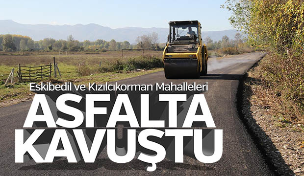 Eskibedil Ve Kızılcıkorman Mahallelerinde Sıcak Asfalt Serimi