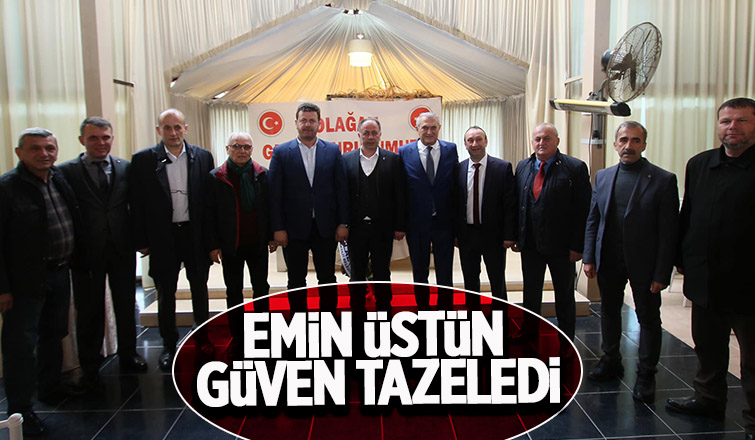 Esnaf ve Sanatkarlar Odası'nda Emin Üstün güven tazeledi