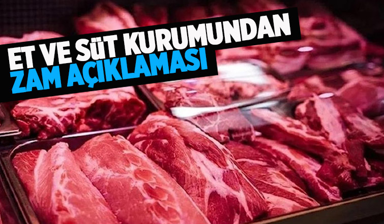 Et ve Süt Kurumu'ndan açıklama