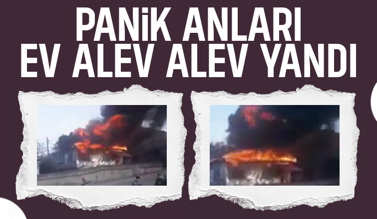 Ev alevlere teslim oldu