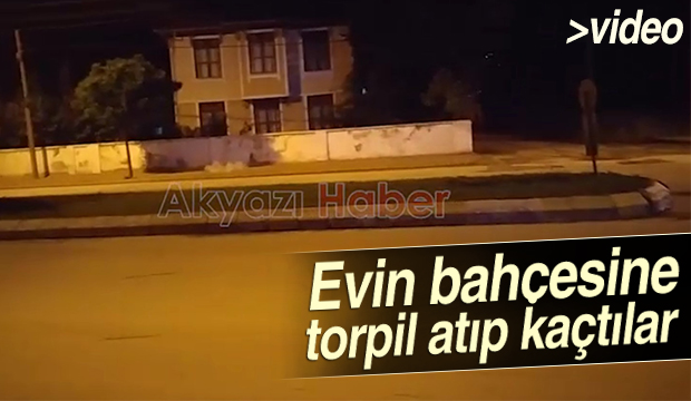 Evin Bahçesine Torpil Atarak Eğlendiler