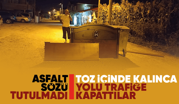 Evleri toz oluyor diye yolu trafiğe kapattılar
