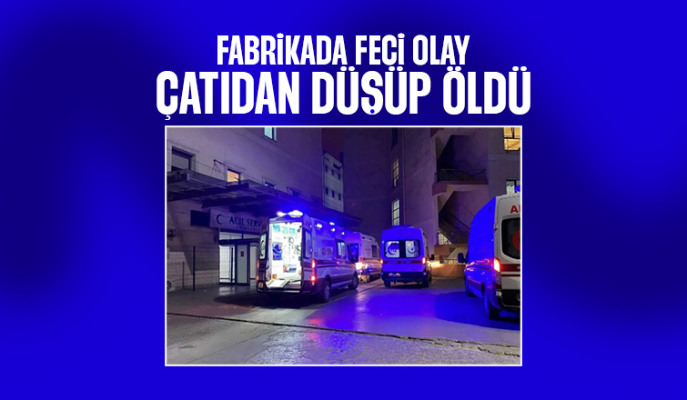 Fabrika çatısından düşen kişi öldü