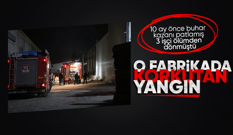 Fabrikada ağaç tozu silosu yandı