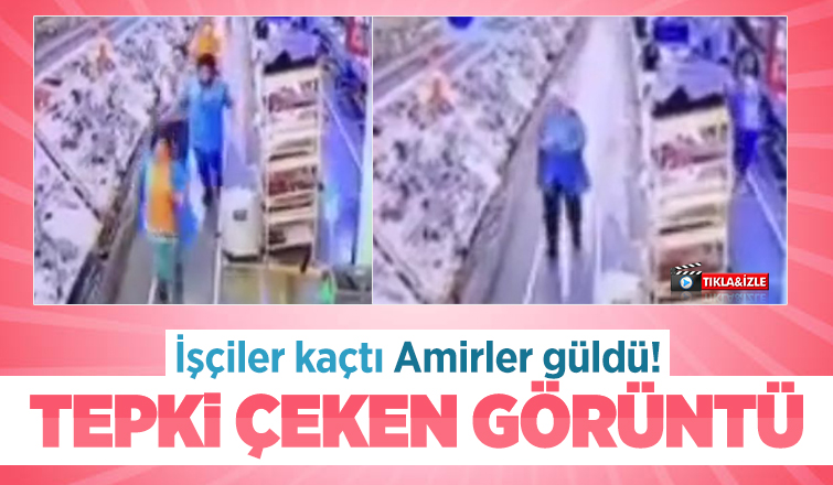 Fabrikada işçilerin kaçış görüntüsünü izleyip gülen amirleri tepki çekti