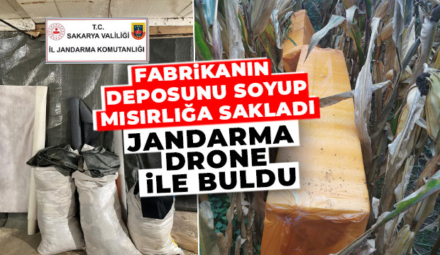 Fabrikadan çalınan malzemeler mısırlıktan çıktı