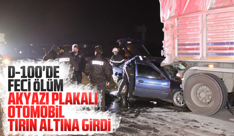 Feci kaza Akyazı plakalı aracın sürücüsü öldü