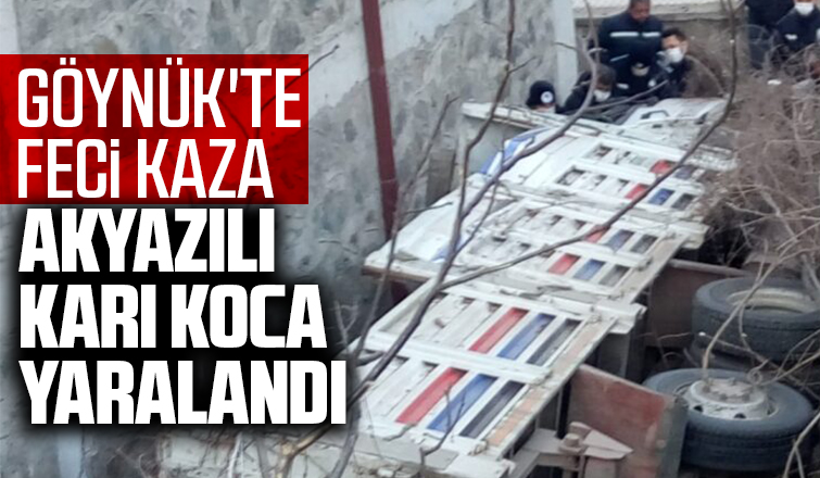 Feci kaza Akyazılı karı koca yaralandı