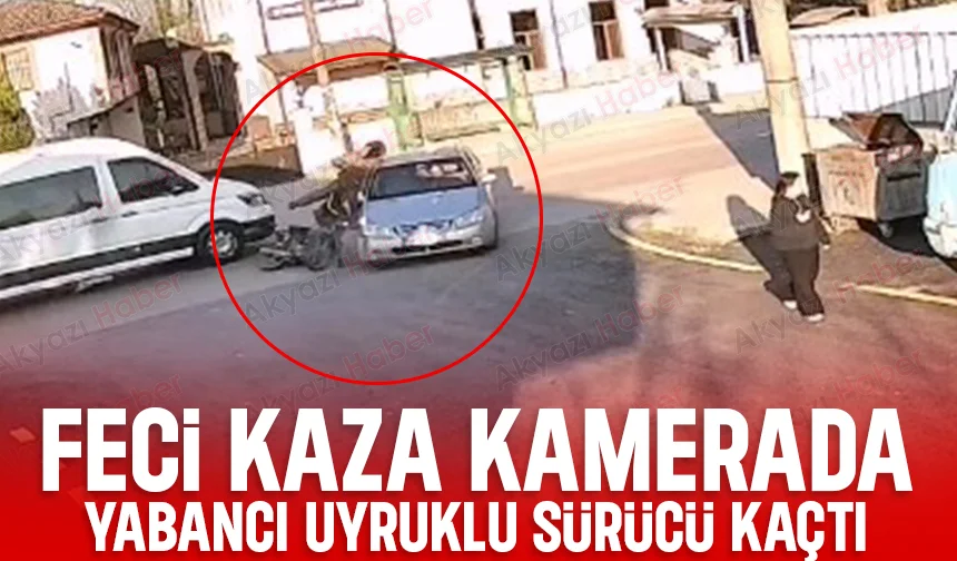 Feci kaza kamerada; Yaralı halde kaçtı