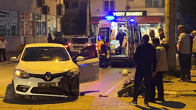 Feci kazada motosikletli yaralandı