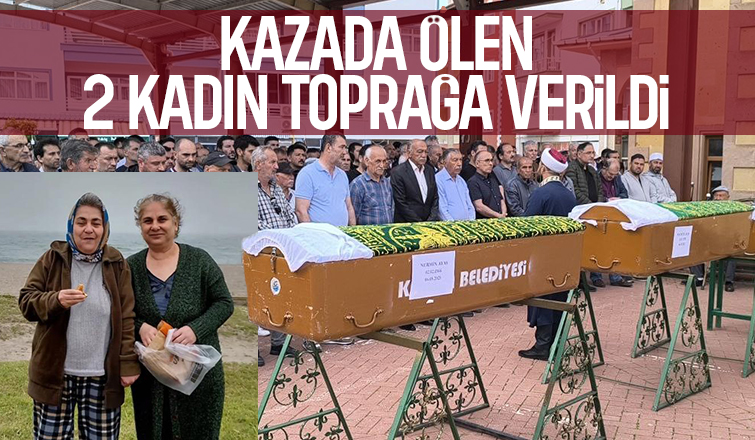 Feci kazada ölen iki kadına acı veda