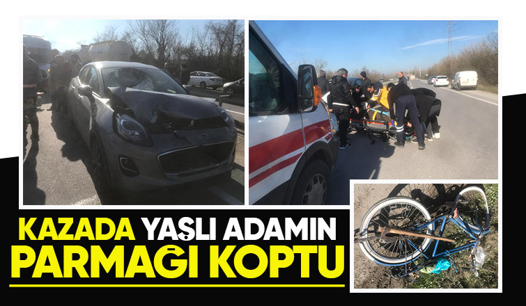 Feci kazada yaşlı adam ağır yaralandı