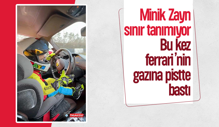 Ferrari’yi oyuncak araç gibi kullandı