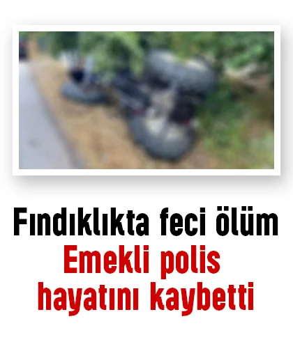 Fındıklıkta kaza, emekli polis öldü