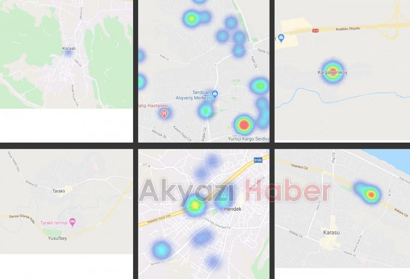 İşte ilçe ilçe koronavirüs haritası....