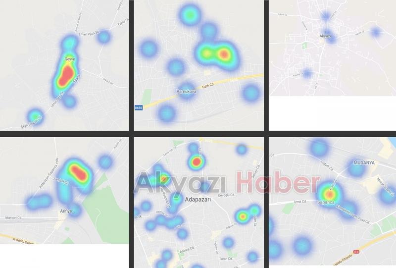İşte ilçe ilçe koronavirüs haritası....