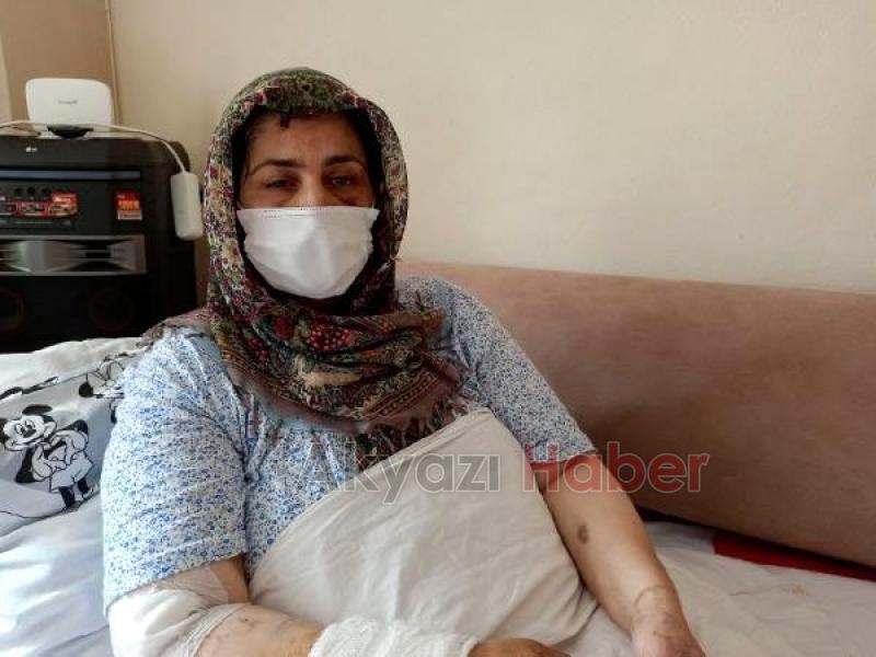 Patlamada 30 metre dışarı fırladı