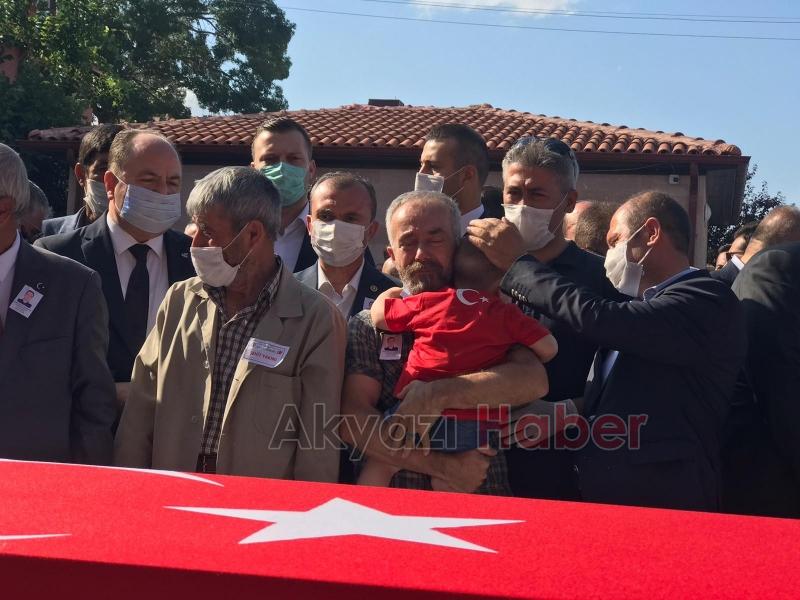 Akyazı'nın damadı şehit pilot son yolculuğuna uğurlandı