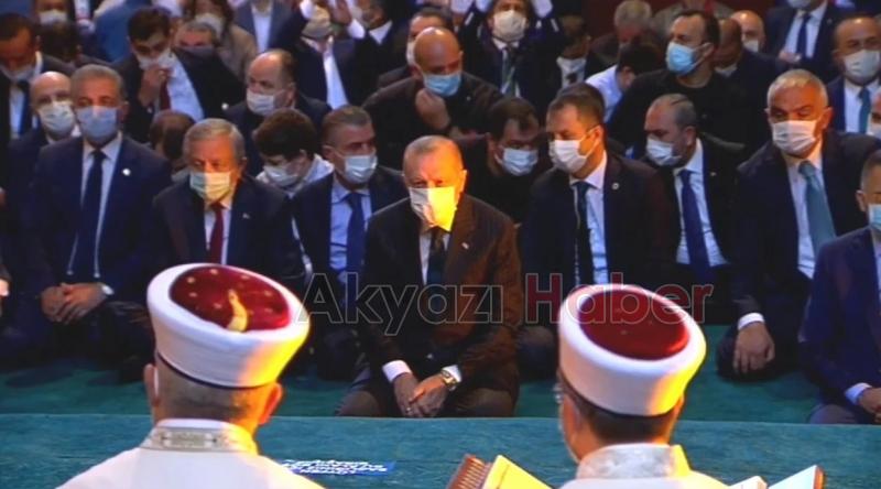 Cumhurbaşkanı Erdoğan Ayasofya'da