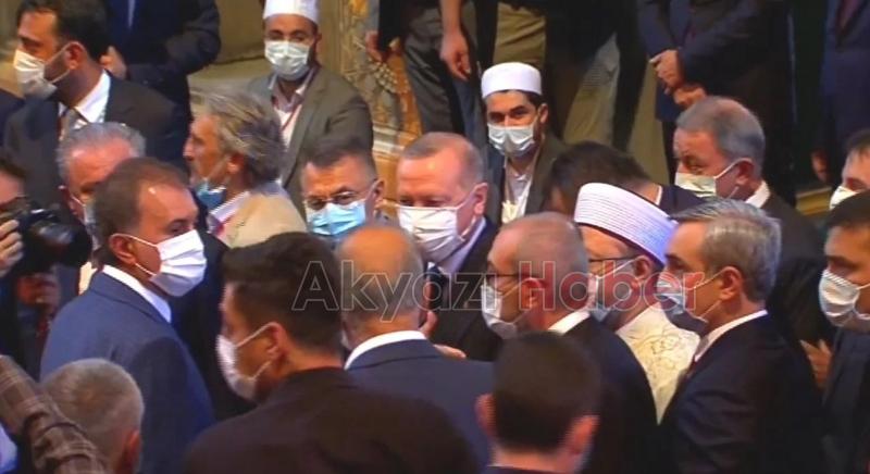 Cumhurbaşkanı Erdoğan Ayasofya'da