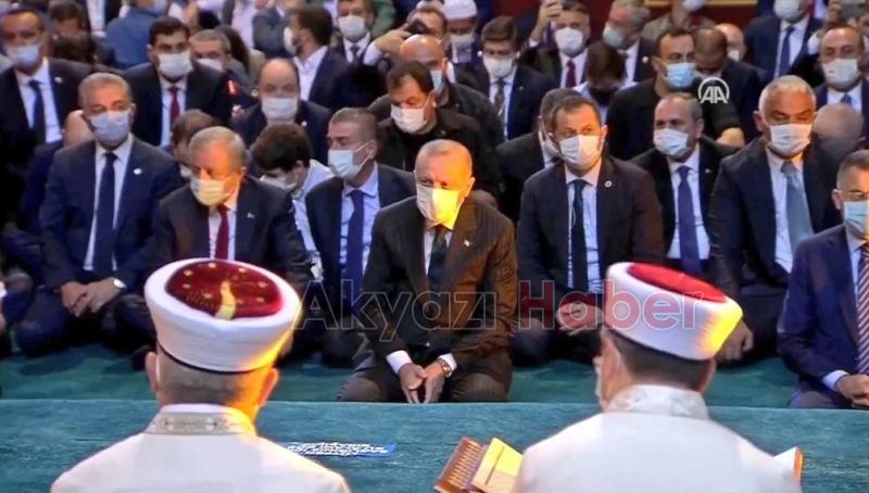 Cumhurbaşkanı Erdoğan Ayasofya'da