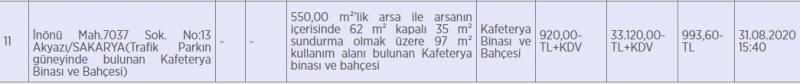 Akyazı Belediyesi 11 taşınmazı 3 yıllığına kiraya verecek