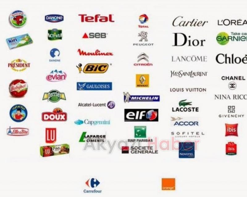 İşte Fransız mallarının listesi