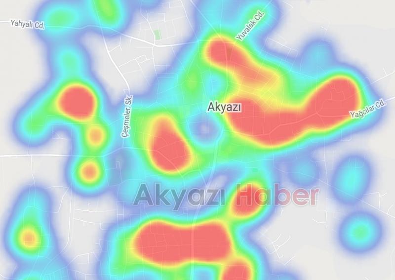 Vakaların arttığı Akyazı'da korona haritasında son durum