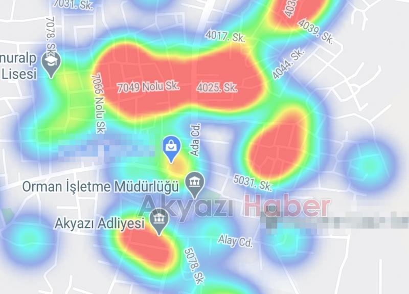 Vakaların arttığı Akyazı'da korona haritasında son durum