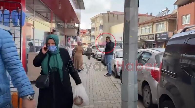Akyazı'da maskesiz dolaşanlar böyle görüntülendi