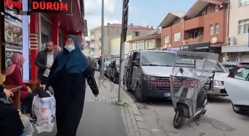 Akyazı'da maskesiz dolaşanlar böyle görüntülendi