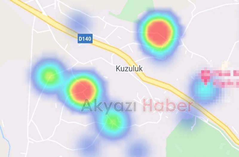 Akyazı'nın korona haritası yeşil ve mora dönmeye başladı
