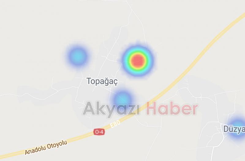 Akyazı'nın korona haritası yeşil ve mora dönmeye başladı