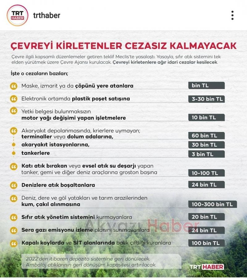 Yeni yılda çevreyi kirletenlerin cebi yanacak