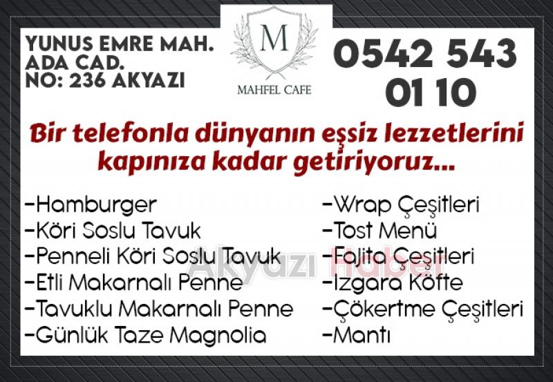 Mahfel Cafe lezzetli menüleriyle hizmetinizde