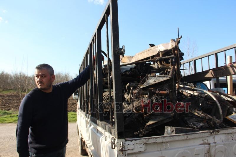 Akülü aracı yanmıştı, Başkan Soykan'dan yardım istedi